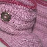 Søte og varme rosa baby tøfler (booties)