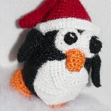 Heklet jule-Pingu i amigurumi stil